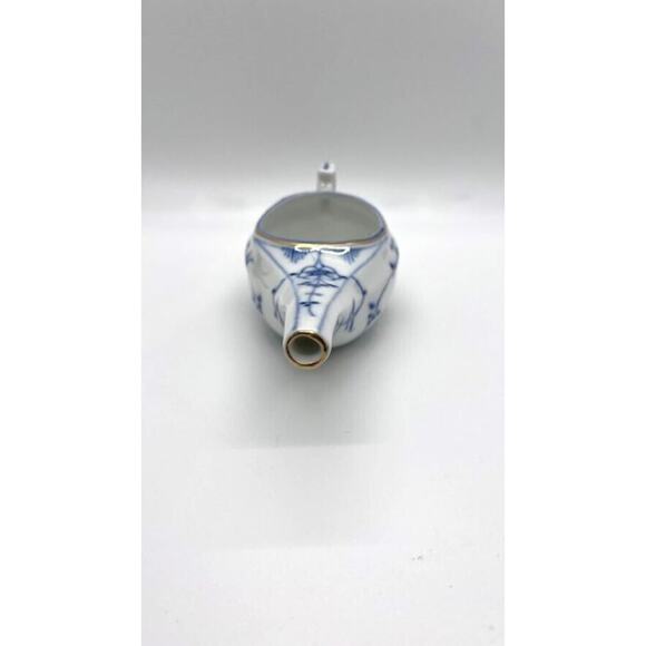 Vtg German Huttensteinach Blue Onion Invalid Person Feeder Porcelain Handmade - Picture 3 of 9